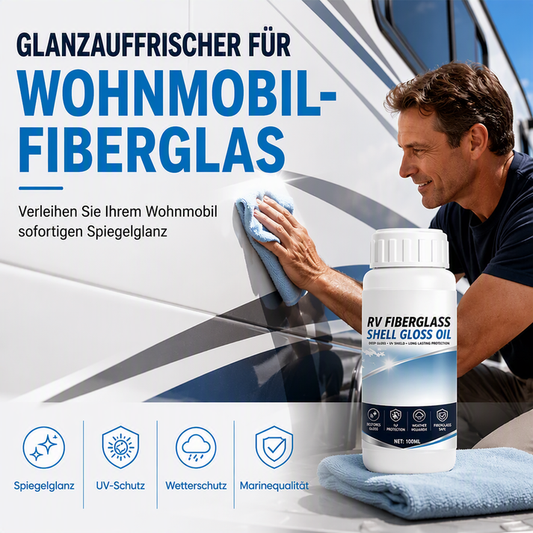 RV-Glanzversiegelung für Fiberglas | 100 ml | UV-Schutz, wasserabweisend, sichtbarer Glanzeffekt