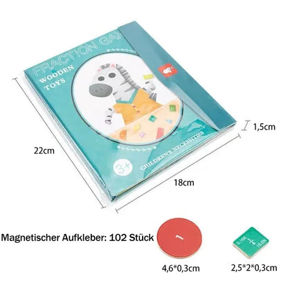 🧩 🎨Magnetisches Montessori-Bruchpuzzle aus Holz für Kinder