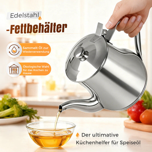 🔥🍳 BEGRENZTE STÜCKZAHL – 50% RABATT! SOLANGE DER VORRAT REICHT! Edelstahl-Ölfiltertopf – Fettfreies Frittieren, sauber & wiederverwendbar – Perfekt für Küche & Camping ✨