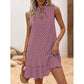 🎉Letzter Tag der Aktion:50% Rabatt💃Damenkleid mit Schleife und geometrischem Muster