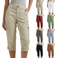 ⏰ 50 % RABATT – Nur für kurze Zeit 👖 Damen 7/8 Freizeithose ✨ Unifarben, Mit Praktischen Taschen & Bequemer Passform