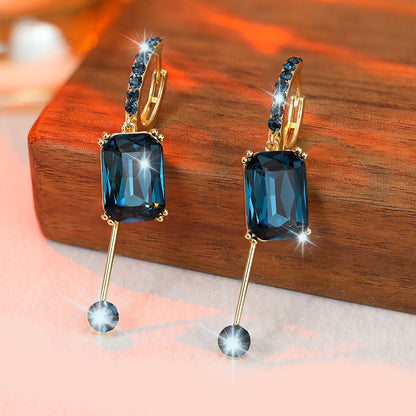 💎 50% RABATT NU! ✨ Vintage syntetisk diamant clip-on hängörhängen – Elegant dangle & geometrisk design – Säker passform, utan hål – perfekt för fest eller vardagslyx 💍