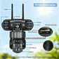 📢📢 50 % RABATT!!! ⏰ Utomhus-Wi-Fi-övervakningskamera 6K 9 MP | 10x zoom, 3 objektiv, 360° PTZ | Vattentät enligt IP66, färgseende i mörker, tvåvägskommunikation, rörelsespårning