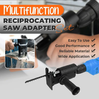 ⏳Zeitlich begrenztes Angebot⏳ Säbelsäge-Adapter für Bohrmaschinen – mit Griff und 3 Sägeblättern für Holz, Metall und Kunststoff