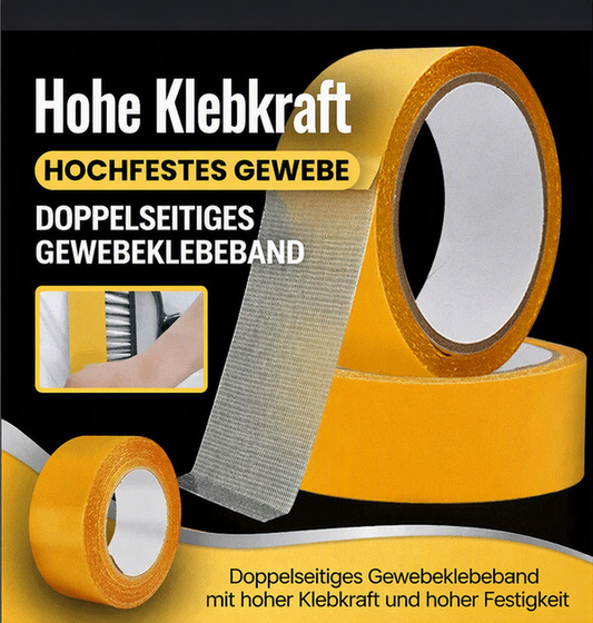 📏Hochfestes doppelseitiges Gewebeklebeband 5 cm × 10 m
