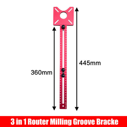 💥⏳Zeitlich begrenztes Angebot⏳ 3-in-1-Fräs- und Nutenführung für Oberfräsen – verstellbar, mit Zoll-/cm-Skala und modularem Aufbau 🛠️