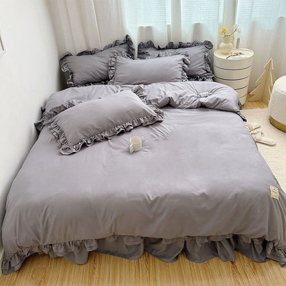 🛏️ 50% RABATT!✨ Bettwäsche-Set mit Rüschen