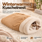 ⏳Zeitlich begrenztes Angebot⏳ Kuscheliger Winter-Schlafsack für Haustiere – halbgeschlossene Schlafhöhle aus Cord mit weichem Lammwollmix, M und L