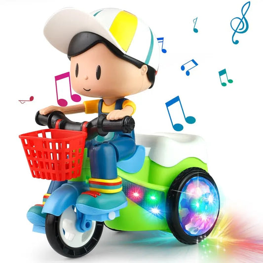 ✨50% Rabatt✨🚲 Akrobatisches Kinder-Dreirad – 360° Drehung, Musik & Lichter – Sicher & langlebig für Kinder 1–4 ✨
