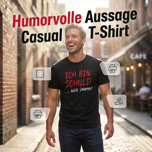 👕 50% RABATT!  Witziges Slogan-T-Shirt für Herren – Kurzarm, Rundhalsausschnitt & weicher Baumwolle – Perfekt für entspannte & lustige Momente im Alltag 😄