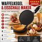 Waffeltüten- und Eisbecher-Maker aus Aluminium mit Antihaftbeschichtung