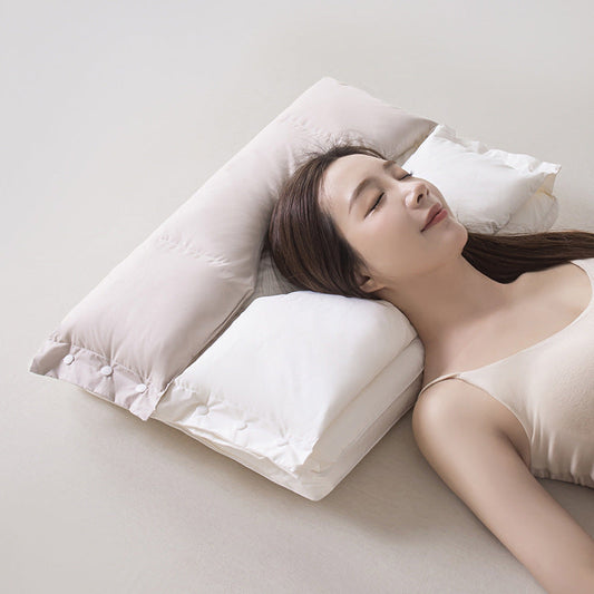🛏️ Zweizonen-Nackenstützkissen mit weicher und fester Seite, 40 × 60 cm