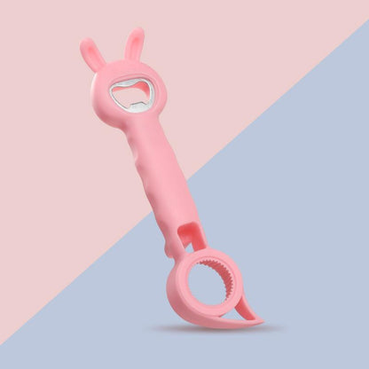 🥳💞4-in-1-Flaschenöffner aus PP und Edelstahl für Haushalt und unterwegs