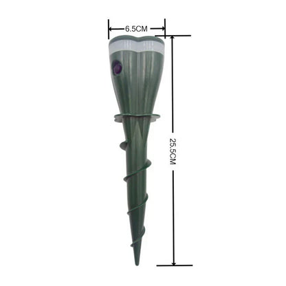 ⏳Zeitlich begrenztes Angebot⏳ Solar-Maulwurfschreck mit Bodenvibrationen – wasserbeständiger Tiervertreiber mit Schraub-Erdspieß für Garten und Rasen