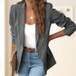 🧥 50% RABATT ✨ | Elegant Enfärgad Jacka – Klassisk Kavajkrage & Mjukt Tyg