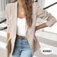 🧥 50% RABATT ✨ | Elegant Enfärgad Jacka – Klassisk Kavajkrage & Mjukt Tyg