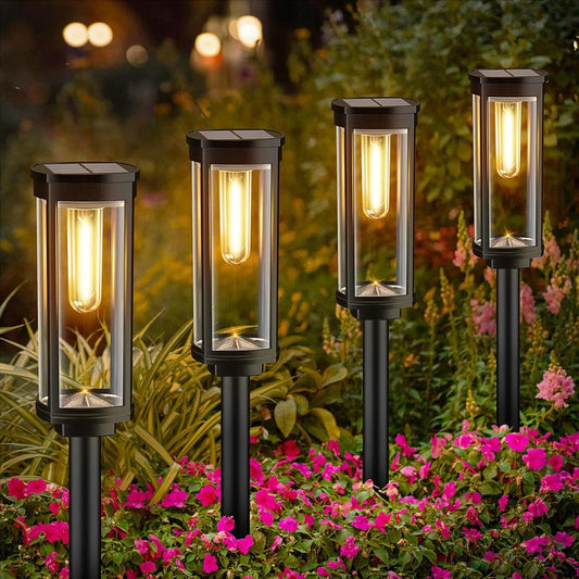 🌙 Solar-Gartenleuchte mit Filament-Optik, warmweißem Licht und IP65