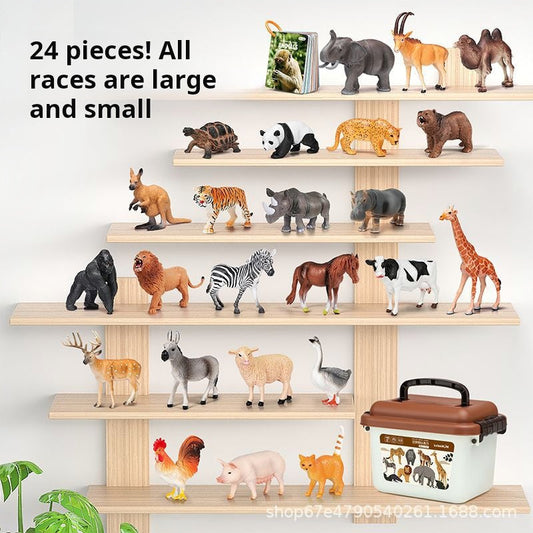 🦁Tiermodelle-Set mit Tierkarten und Aufbewahrungseimer – verschiedene Zusammenstellungen