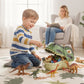 ⏳Zeitlich begrenztes Angebot⏳ 🦖 Lehrreiches Dinosaurier-Spielset mit T-Rex-Aufbewahrungsbox