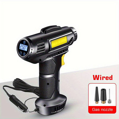 ⚡ 120W Tragbarer Auto-Luftkompressor – Reifenfüller mit Kupfermotor & Digitalanzeige – Schnelles Aufpumpen, präzise Druckkontrolle – Ideal für Auto, SUV, Motorrad, Fahrrad & mehr! 🚗