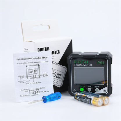 ⏳Zeitlich begrenztes Angebot⏳ Digitaler Winkelmesser mit Magnetbasis – 4 × 90°, ±0,2° Genauigkeit und IP54-Schutz