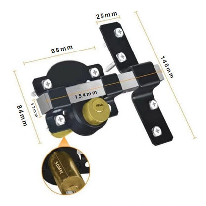 🔒 50% RABATT! 🗝️ 50/70 mm Weitwurf-Torschloss mit 5 Schlüsseln – Robuste Konstruktion, Inklusive 5 Schlüssel & Universelle Passform 🚪 Kostenloser Versand