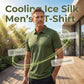👔 50% RABATT NU! ❄️ Herr Sommar Andningsbar T-shirt med Krage – Svalkande Is-silke – Perfekt för Varma Dagar ☀️