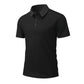 👔 50% RABATT NU! ❄️ Herr Sommar Andningsbar T-shirt med Krage – Svalkande Is-silke – Perfekt för Varma Dagar ☀️