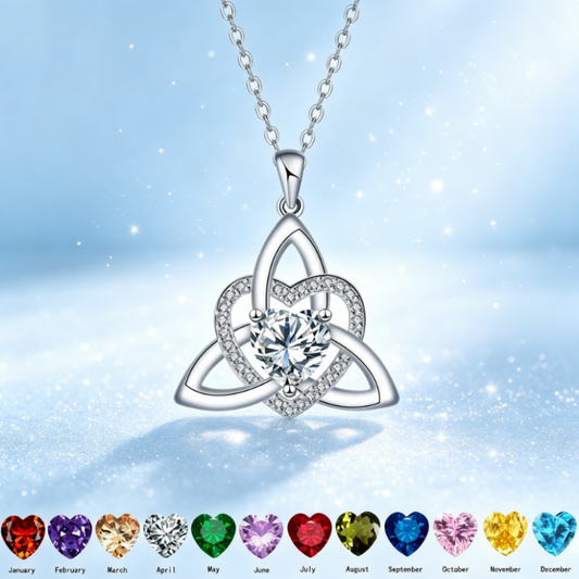 💎Exclusive jewelry💎Halskette mit Herzanhänger im keltischen Knoten-Design