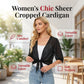 💖 50% RABATT NU!🌿 Dam Chiffong Topp med Knytning – Genomskinlig, Croppad & Elegant – Sommar Lager Essential 👒