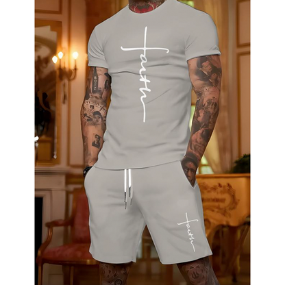 Men's Faith Graphic T-Shirt & Shorts Set