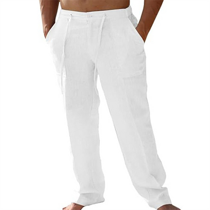 👖 BEGRÄNSAD TID: 50 % RABATT! ✨ Casualbyxor för män – elastisk midja, bomullsblandning, avslappnad passform 🍂