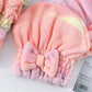 🧖‍♀️ 50% RABATT NU! 💧 Superabsorberande Hårturbann – Ultrasoft Korallfleece, Förkortar Torktiden & Förhindrar Värmeskador – Söt Rosedesign 🎀
