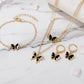 🦋 Goldenes 3-teiliges Schmetterlings-Schmuckset