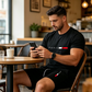 ✨Sommarerbjudande: 50 % RABATT!👕2-delat set med tryckt topp och shorts för herrar