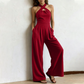 📢📢50 % RABATT !! ⏰Elegant jumpsuit med korsad halterneck