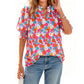 👚 50% RABATT NU! 🌸 Women's Casual Floral Shirt – Kortärmad, Lättvikt & Vårredo – Andningsbar, Lättskött, Vardagscharm ☁️