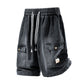 👖 50% RABATT NU! 🏙️ Herrars Lösa Denim Cargo-Shorts – High Street-stil & Justerbar Passform 🛹