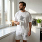 👕 50% RABATT! ⏰ Men's casual topp & shorts 2-delat set – Mjuk & andningsbar – Avslappnad passform, perfekt för lata sommardagar eller stranden – enkel matchande stil ☀️🩳