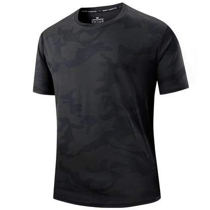 🔥50% RABATT NU!🔥 Snabbttorkande sport-T-shirt i kamouflage för män