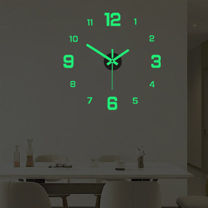 🕰️ 50% RABATT NU! ✨ 3D-väggklockset i Självlysande Akryl – Tyst & Borrfri – Perfekt för Modern Inredning 🏠