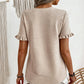 👕Damtopp med Eleganta Volangärmar – Sommartopp
