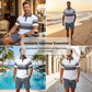 ⏳Tidsbegränsat 50% rabatt⏰Herr Tvådelat Set – Skjorta och Shorts👕🩳