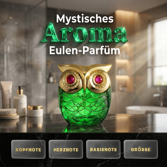 Eulenförmiger Eau-de-Parfum-Flakon | 100 ml | Floraler Duft, dekoratives Glasdesign