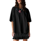 🌸 Women's Crewneck Short Sleeve Top & Pleated Skirt Set – 2-Piece Casual Outfit, Flattering High-Waist A-Line Skirt for Everyday Chic