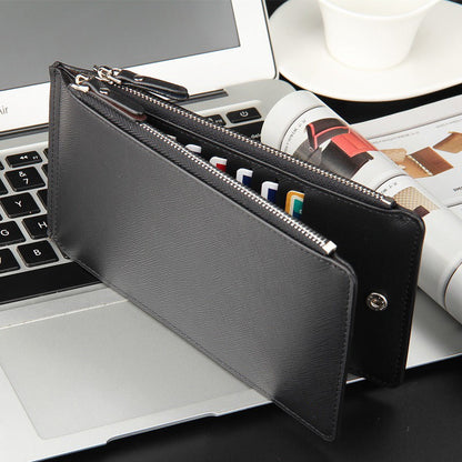 👛 50% RABATT NU! 💼 Slim Long Wallet för Män – Tunn Profil, Premiumläder & RFID-skydd 🛡️