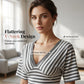 👚🎀 Damen Gestreiftes V-Ausschnitt Kurzarm Crop Top – 50% RABATT! Schmeichelhafter V-Ausschnitt, luftige Streifen, kurzer Schnitt – perfekt für Sommergefühle. 🔥☀️