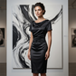 Damen Elegantes Satin Gerafftes Bodycon-Kleid 💎 Schlüpfen Sie in seidenweiches Selbstvertrauen – Gerafft zum Schmeicheln, Geschnitten zum Beeindrucken ✨