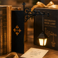 Miniatur-Bücherstütze im Retro-Straßenlaternen-Stil