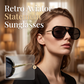 Retro Leopard-Print Rahmen Sonnenbrille